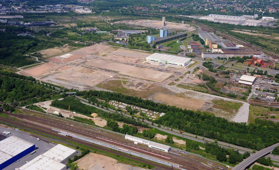 Vogelperspektive auf Lagerfläche