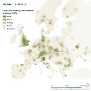 Konzentration der Rüstungsindustrie in Europa Quelle: Dun & Bradstreet, ergänzt durch eigene Recherche