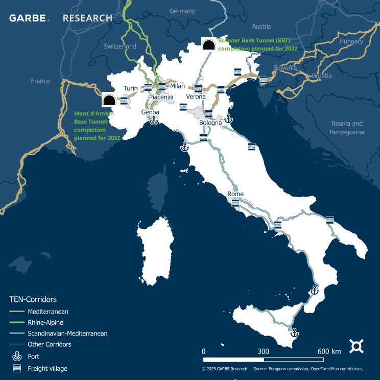 TEN-Corridors-Italy-map-Europe.