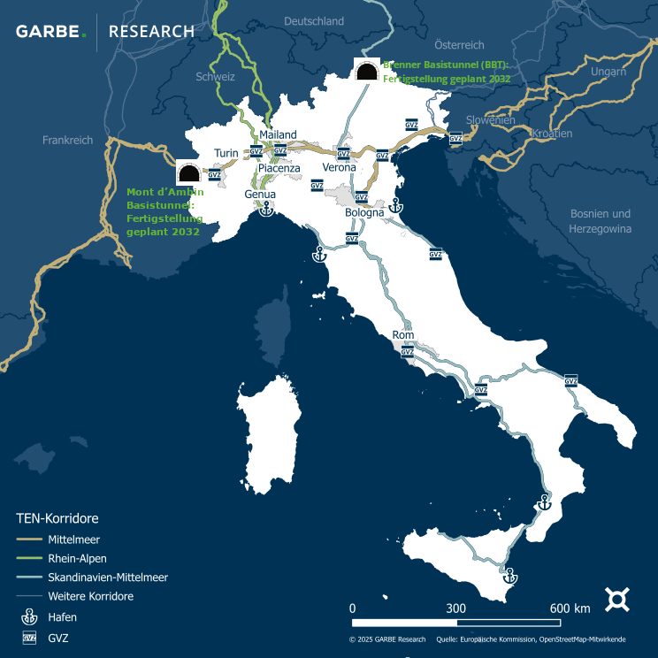 TEN-Korridore-Italien-Karte